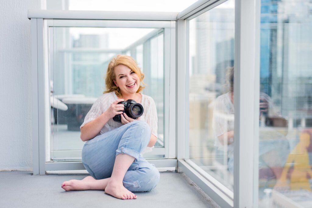 Portrait of Belinda, CEO and lead photographer of Captured by Belinda Boudoir